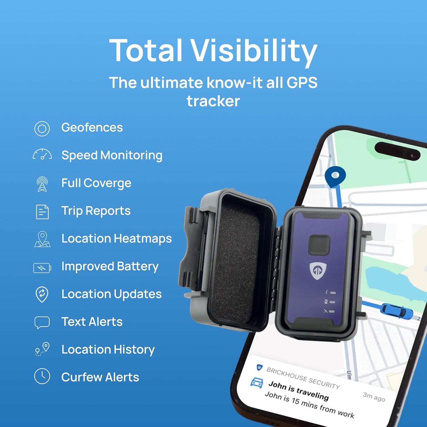 GPS Tracker Real-Time Hidden Anti-Theft encalife