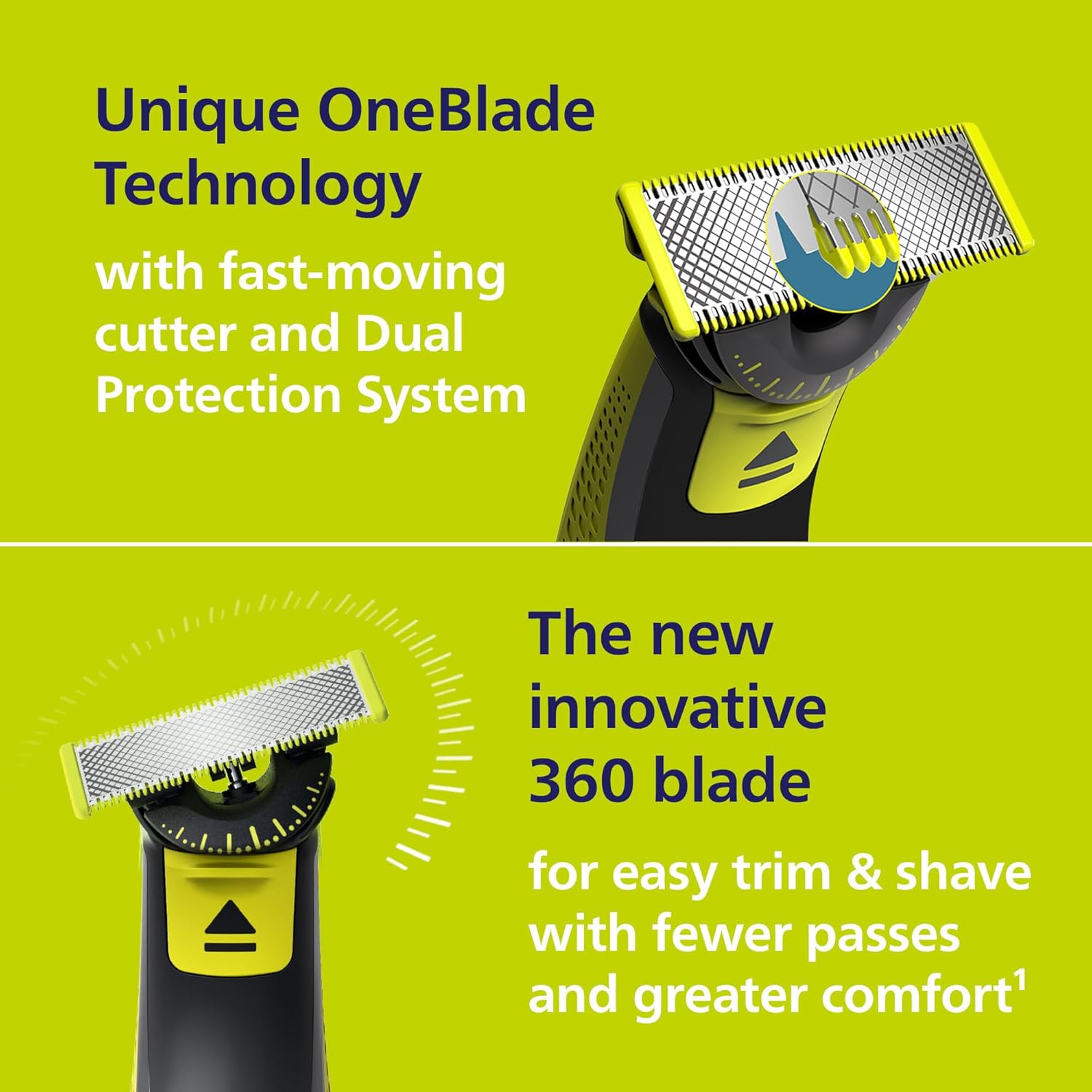 Philips OneBlade 360 Electric Razor Men Beard Trimmer Shaver encalife