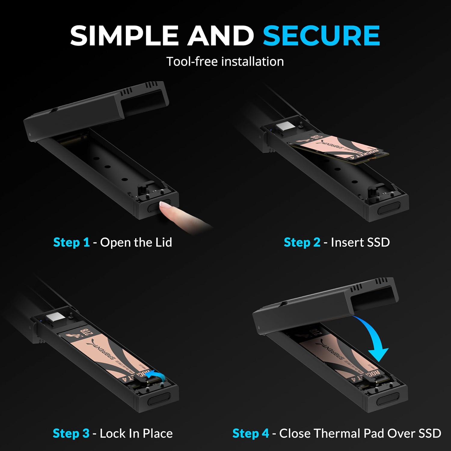 Portable NVMe SSD Enclosure For Ultra Fast Storage encalife