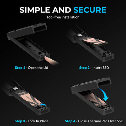 Portable NVMe SSD Enclosure For Ultra Fast Storage encalife