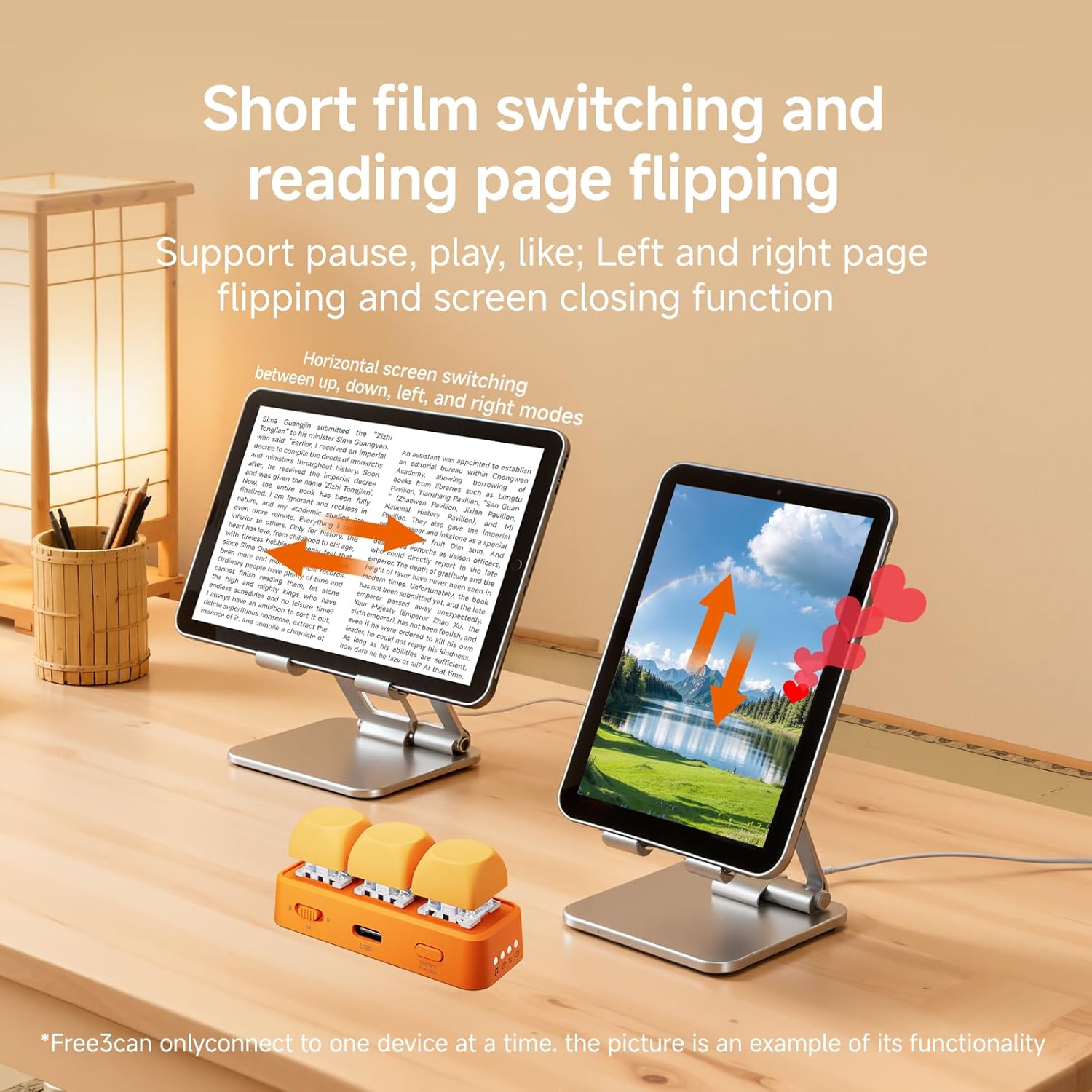 Bluetooth E-Reader Remote for Phones and Tablets encalife