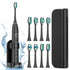 EncaLife Sonic Electric Toothbrush – Rechargeable, 8 Brush Heads, Travel Case, Long Battery