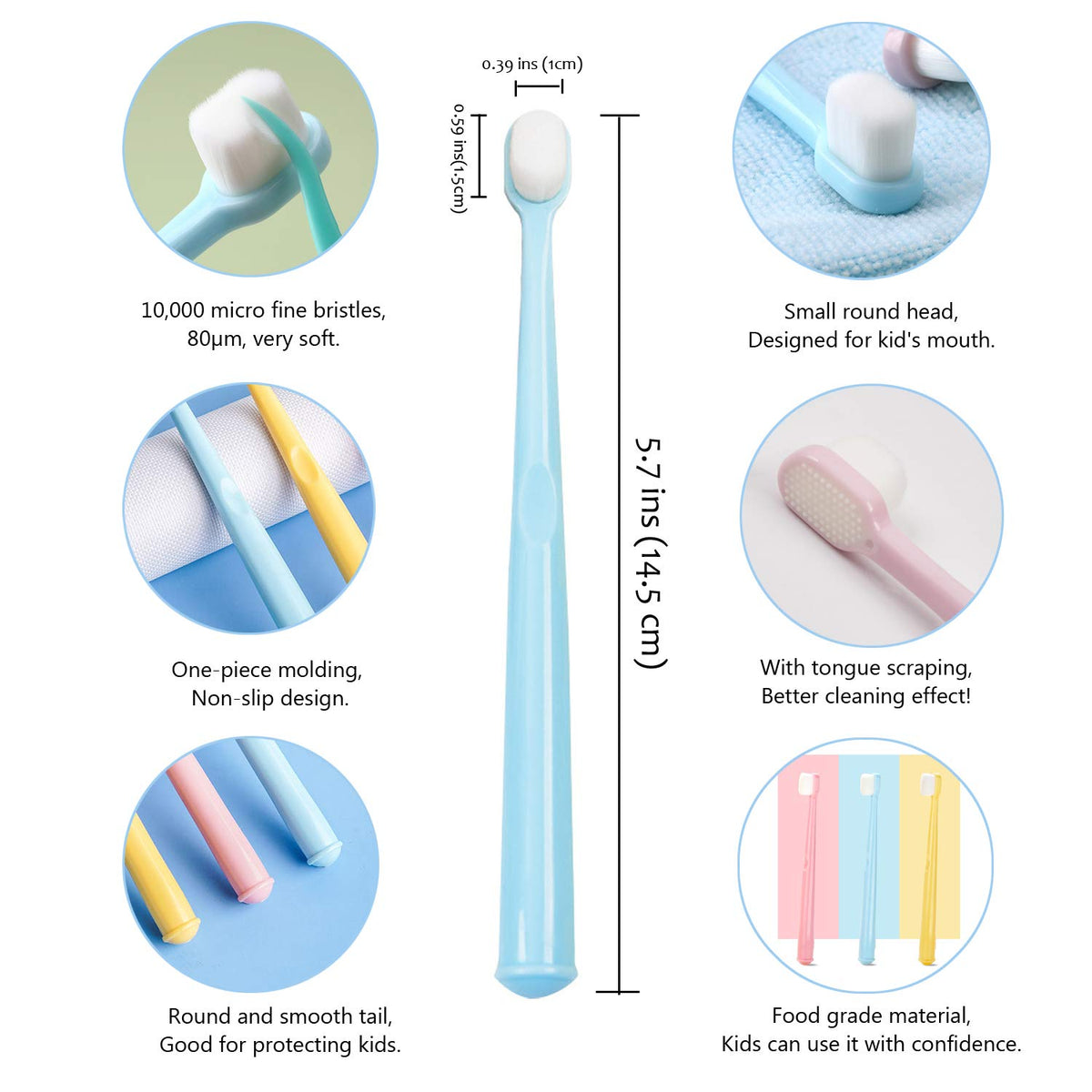 Ultra Soft Kids Toothbrushes 6-Pack encalife