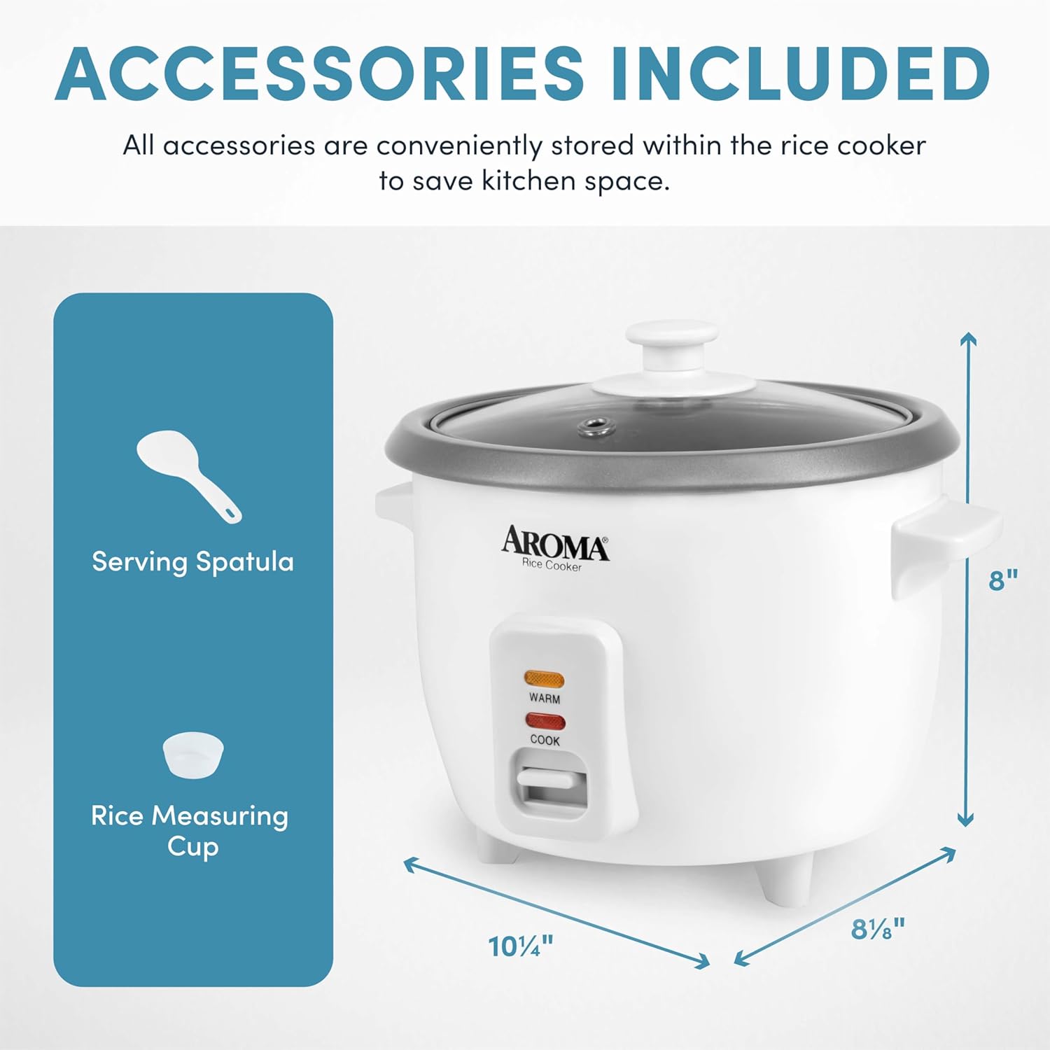 AROMA 3-Cup I Mini Rice Cooker encalife
