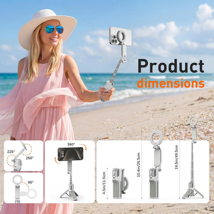 Magnetic Phone Camera Grip Tripod With Remote encalife