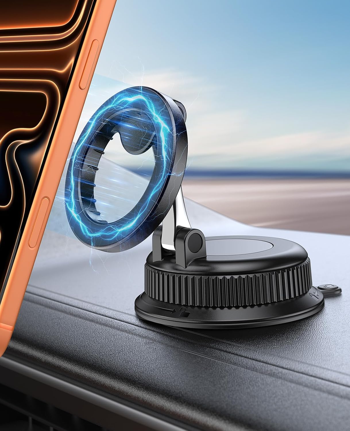 Magnetic MagSafe Car Phone Mount Foldable Suction encalife