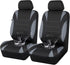 Clean modern car interior with black neoprene seat covers