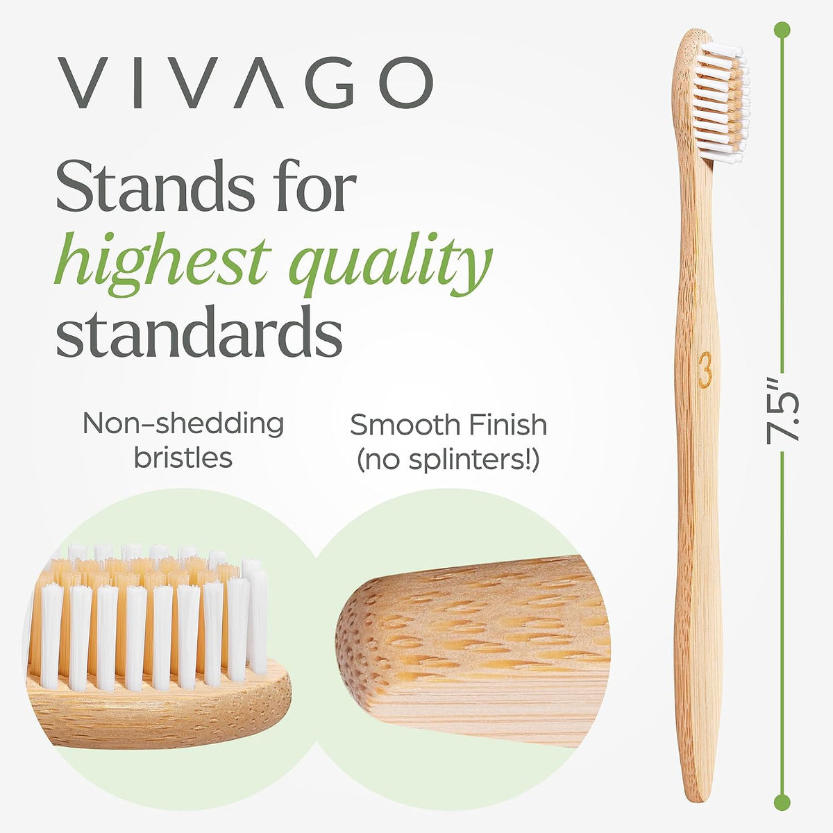 Soft Bristle Bamboo Toothbrushes 10-Pack encalife