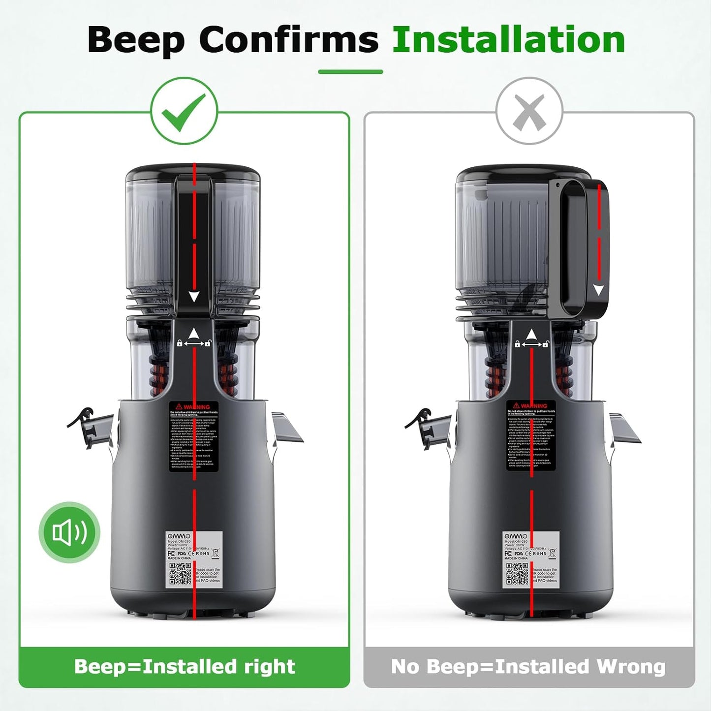Electric Juicer Cold Press | 5.1” Wide Chute Slow Masticating encalife