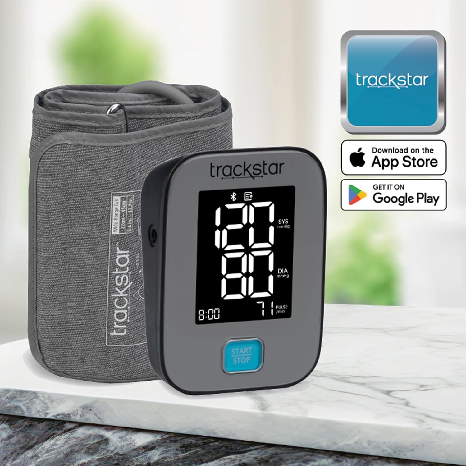 Bluetooth Blood Pressure Monitor Upper Arm Cuff encalife
