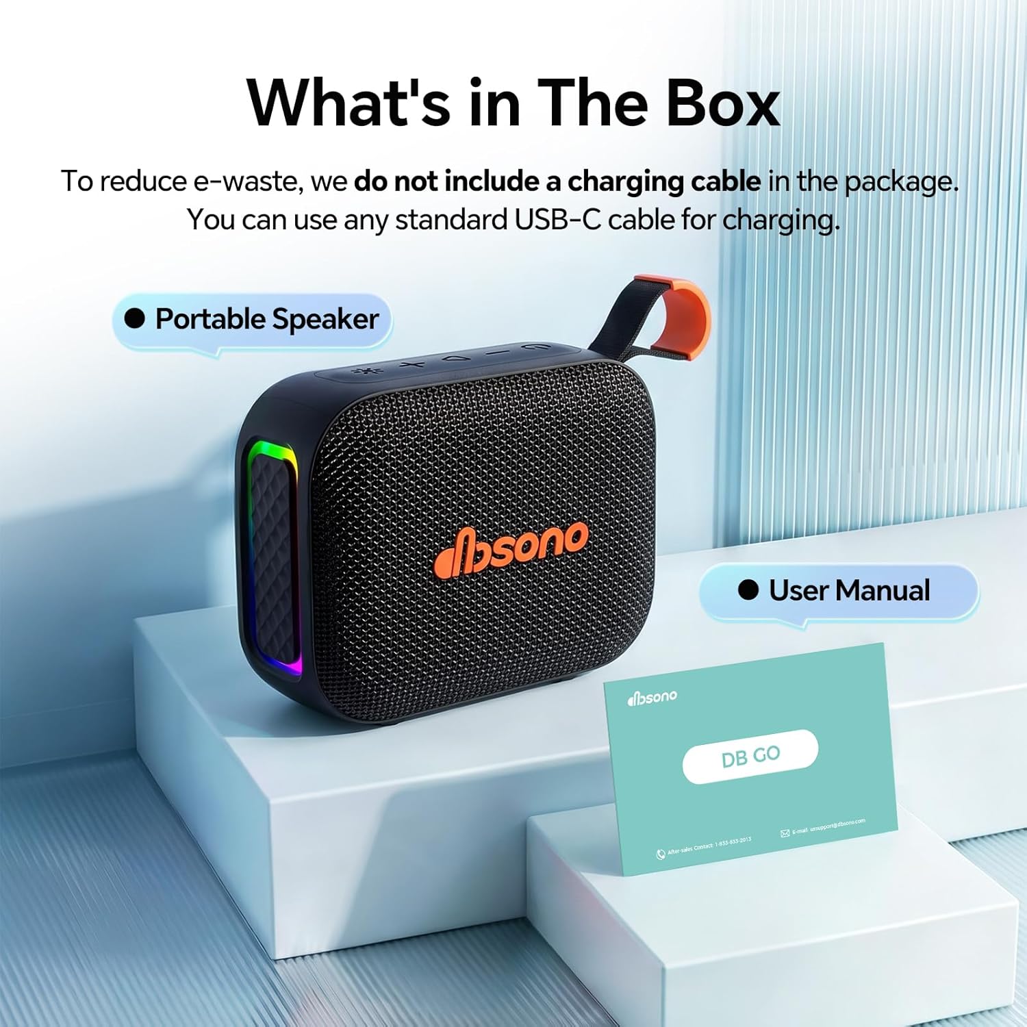 Powerful 10W Waterproof Bluetooth Speaker With Lights encalife