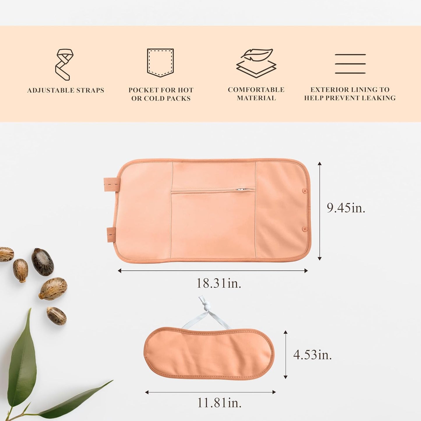 Organic Castor Oil Pack Wrap for Relaxation Recovery encalife