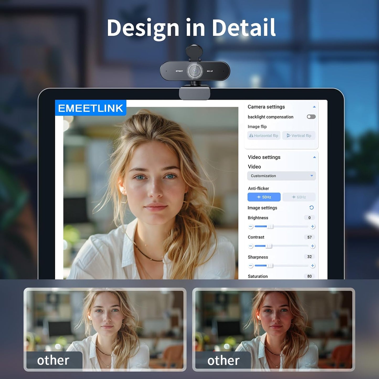 Ultra 4K Autofocus Webcam for Professional Meetings encalife