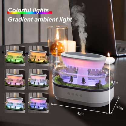 Rain Cloud Diffuser With LED Mist Sounds encalife
