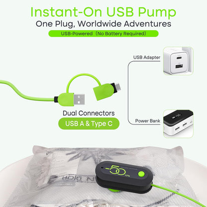 Vacuum Compression Travel Bags USB Pump Carry-On encalife