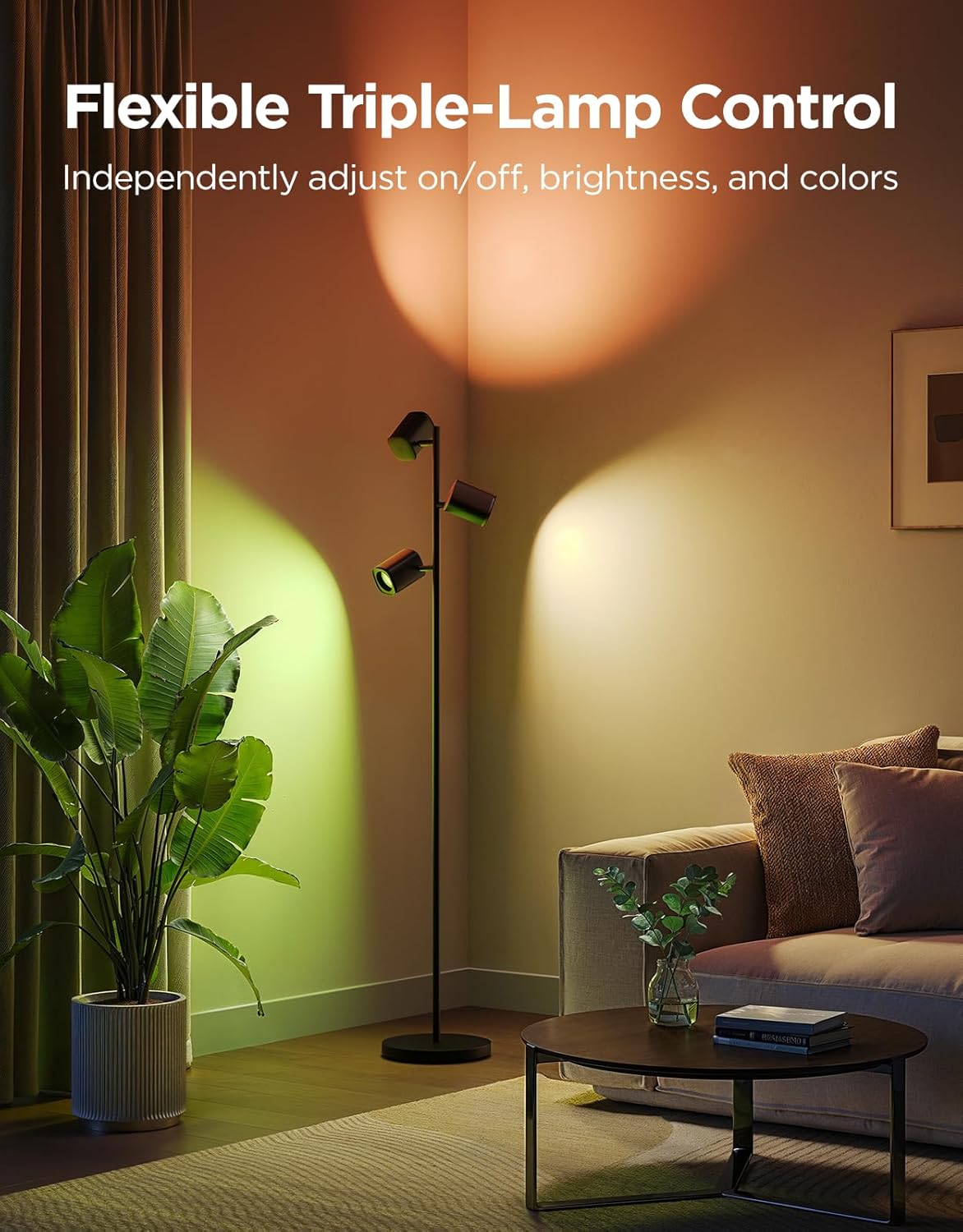 RGB Lighting Tree Floor Lamp for Living Rooms encalife
