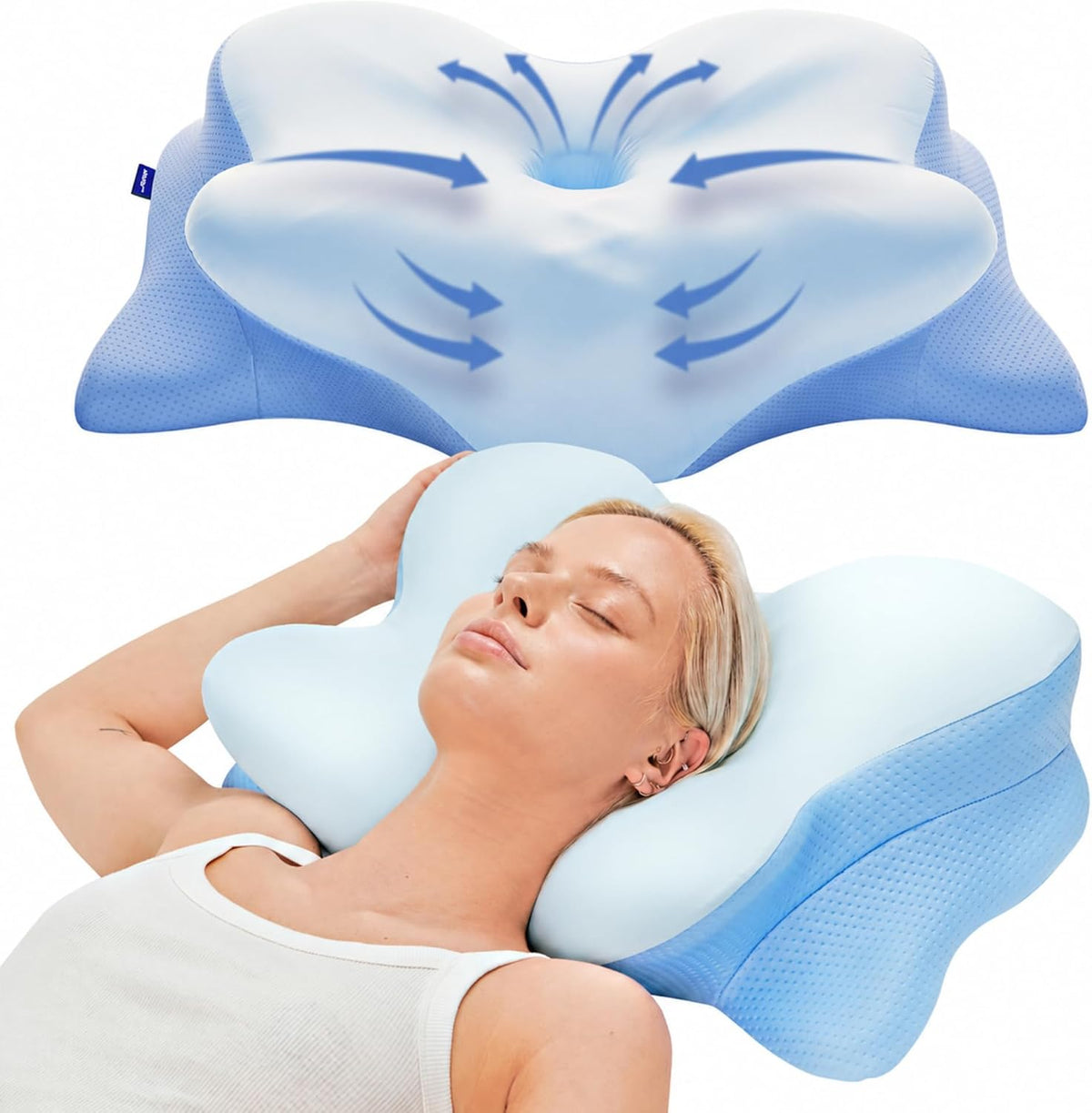 Cooling Memory Foam Pillow for Neck Support encalife