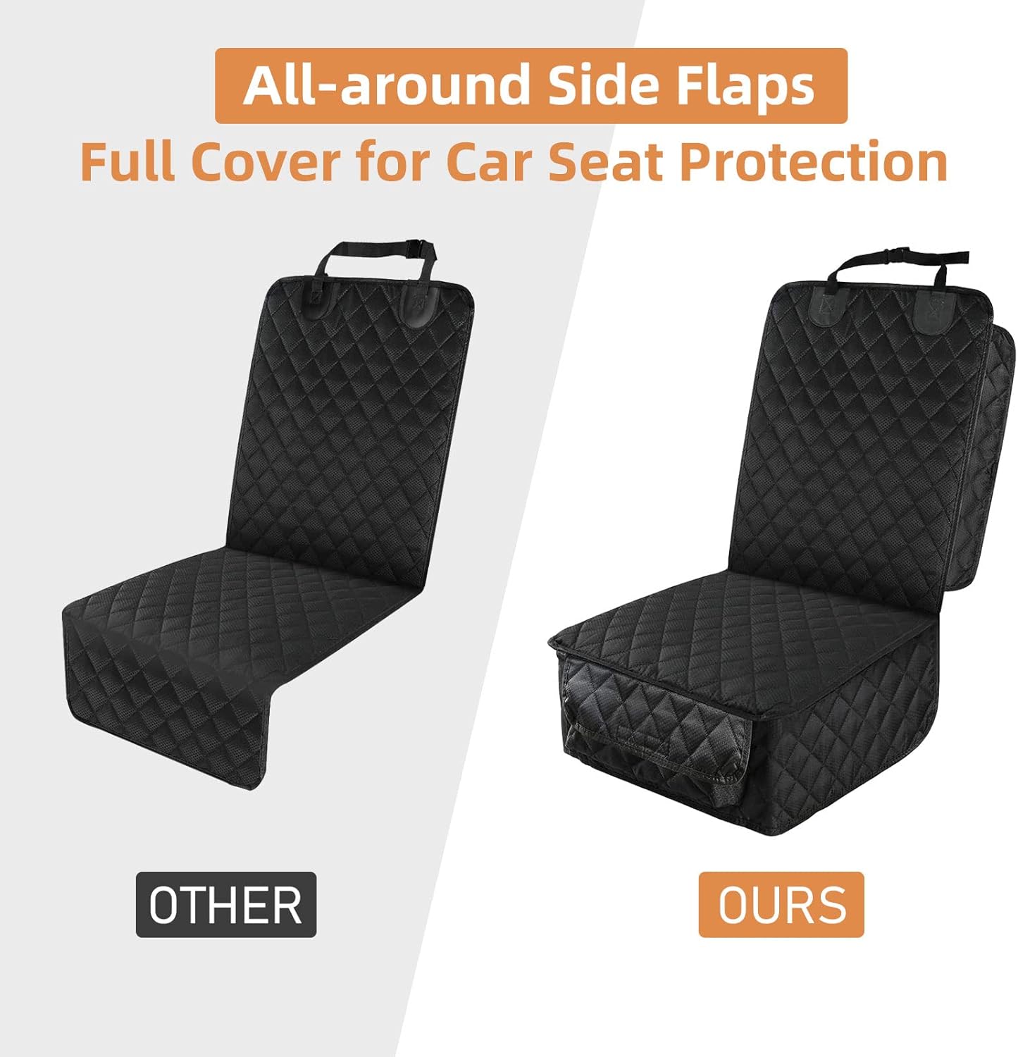Waterproof Dog Car Seat Cover Front 2 Pack Black encalife