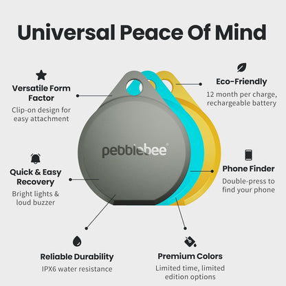 Rechargeable Bluetooth Tracker With 130dB Safety Alert encalife