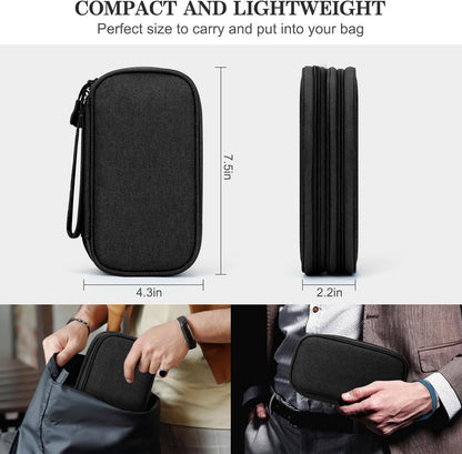 Water-Resistant Travel Tech Organizer for Tangle-Free Essentials encalife
