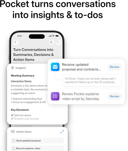 Portable AI Meeting Recorder with Smart Transcription encalife
