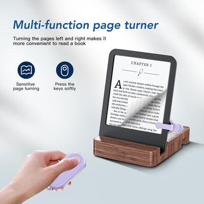 Purple Page Turner Remote for Quiet Bedtime Reading encalife