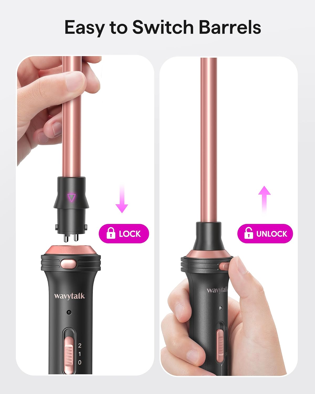 5 in 1 Curling Wand Set | Wavytalk Ceramic Hair Styler encalife