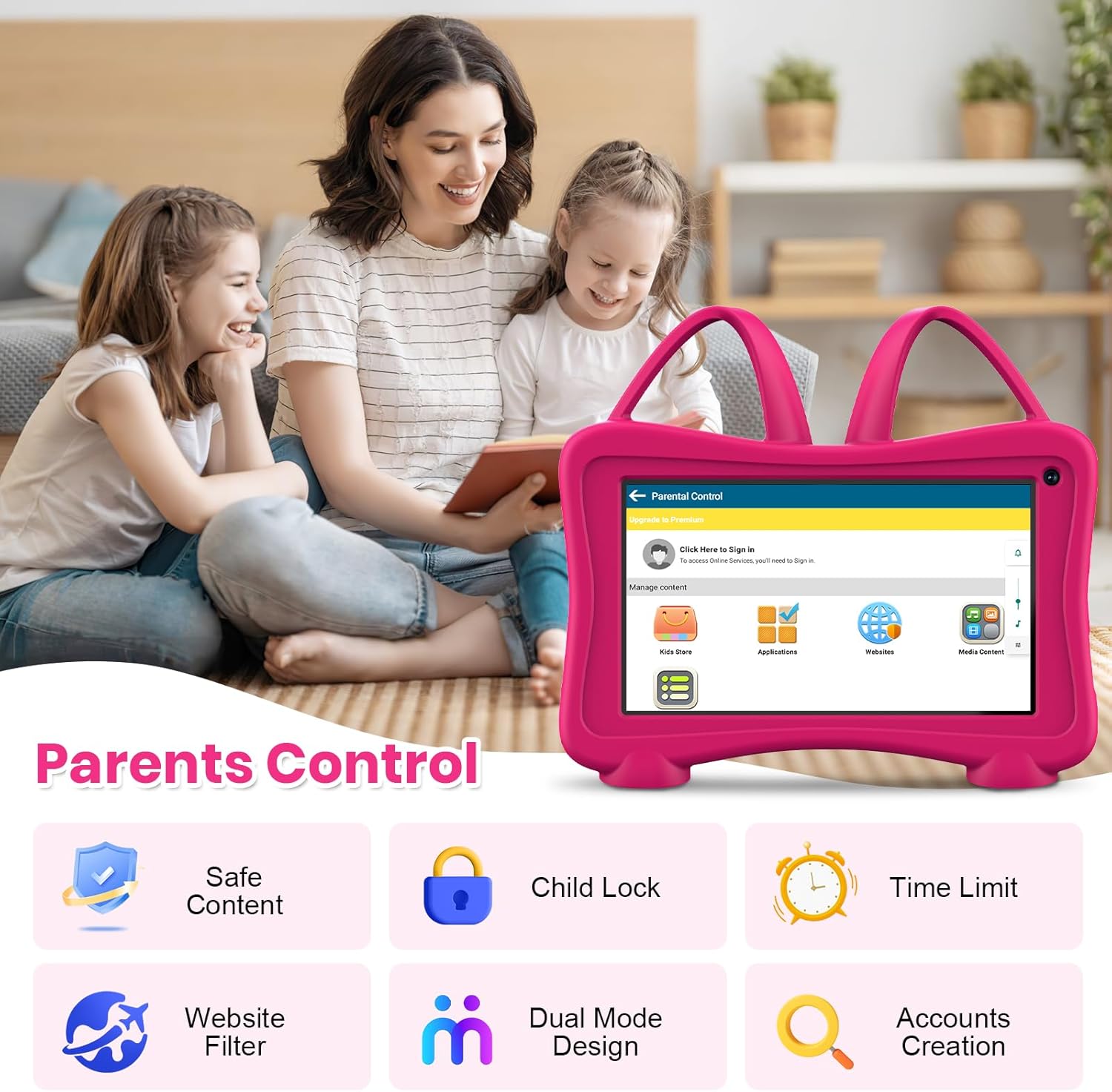 Trayoo Kids Tablet 7 I Toddler Learning Tablet encalife