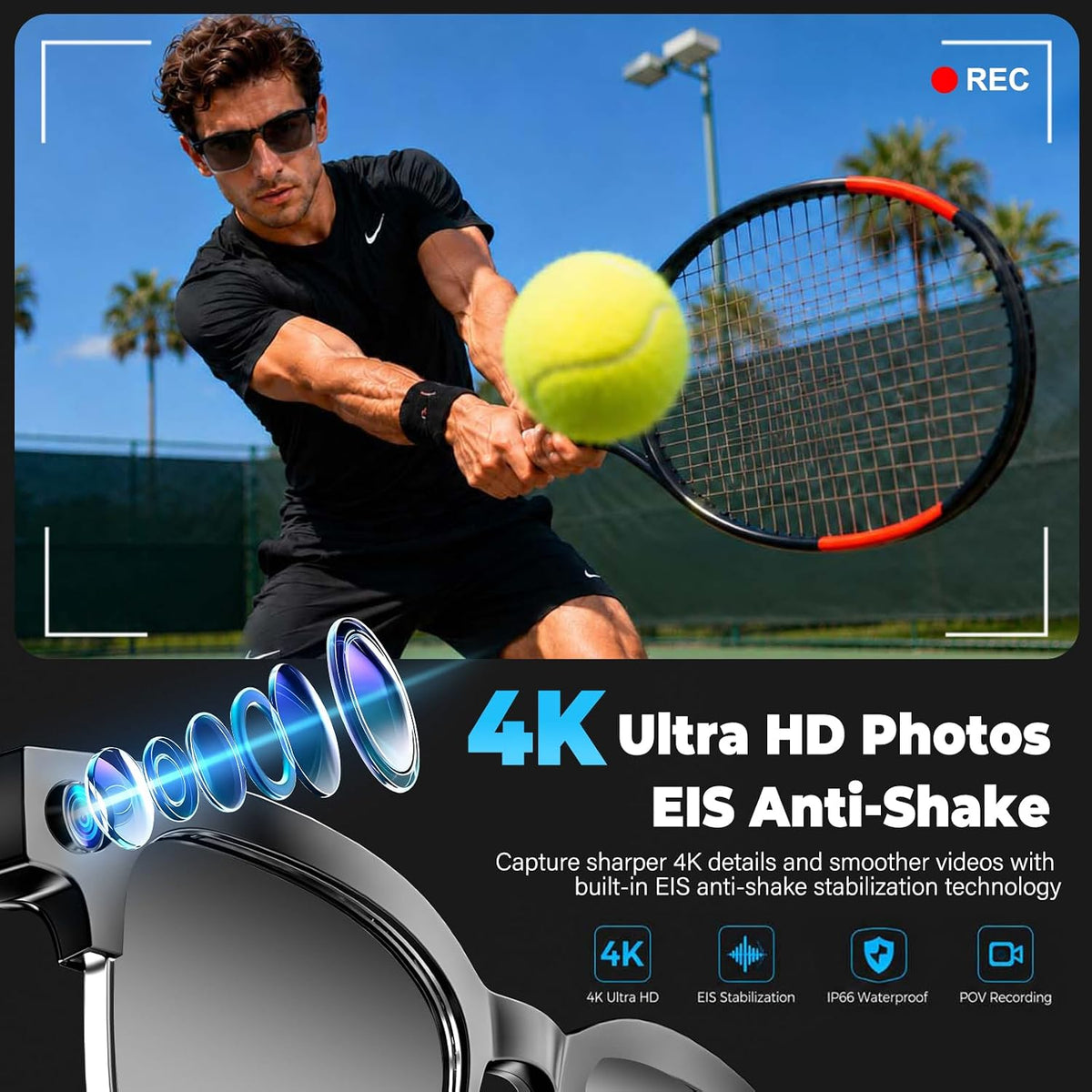 AI Camera Smart Sunglasses encalife