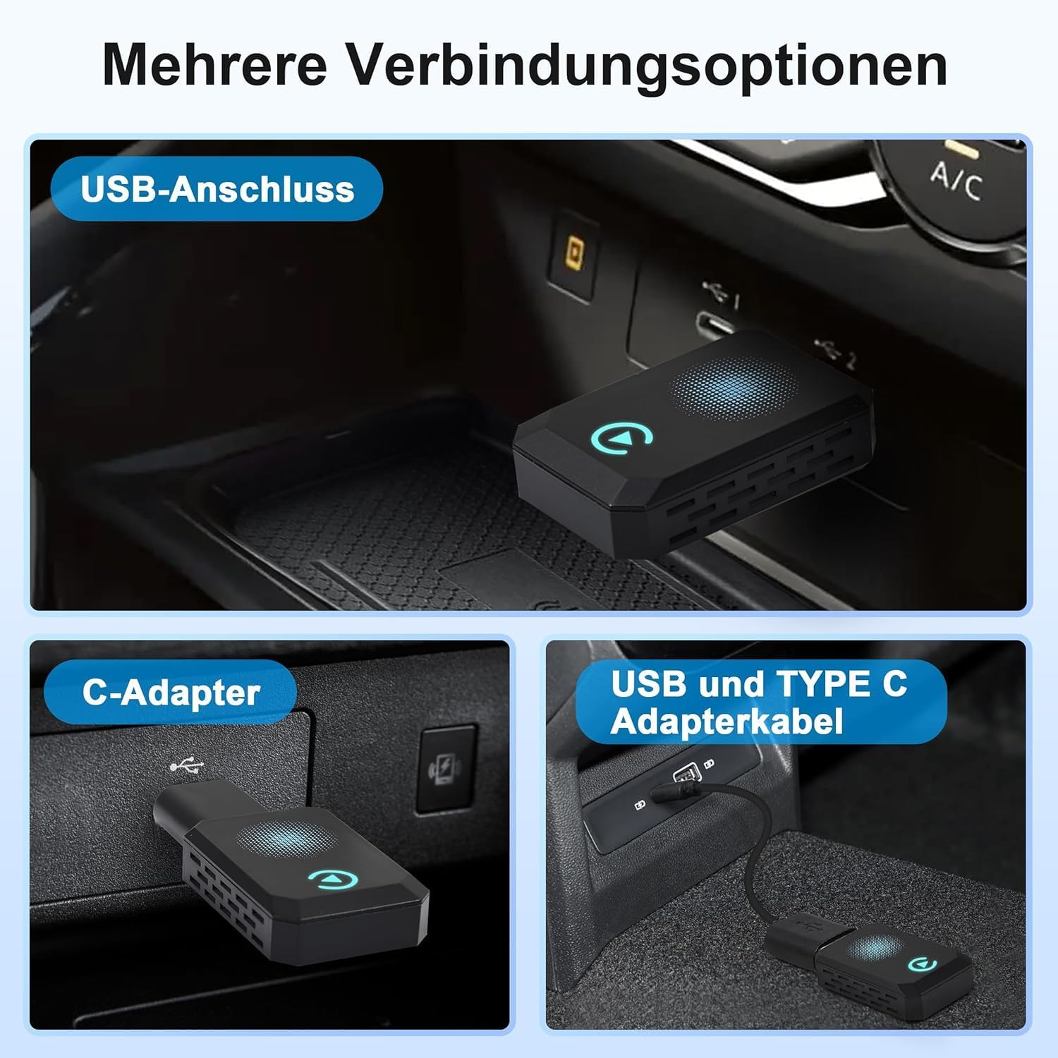Wireless CarPlay Adapter Plug and Play encalife