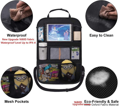Heavy Duty Backseat Car Organizer with Tablet Holder encalife