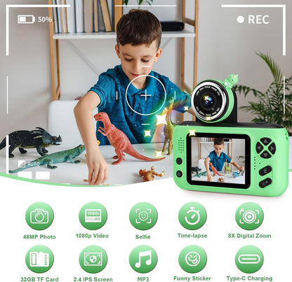 Kids Camera with 1080P Video &amp; 32GB Card encalife