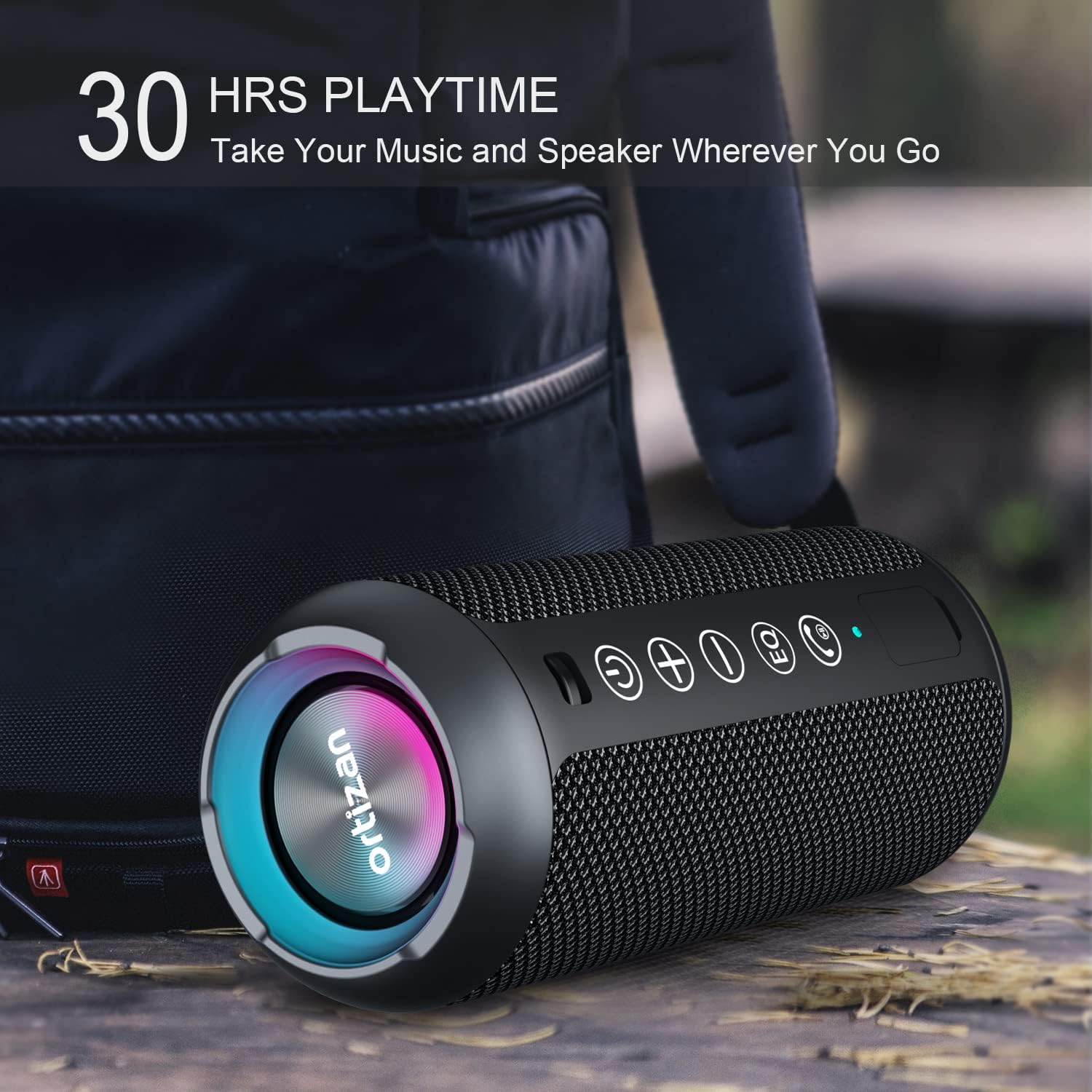 24W Waterproof Bluetooth Speaker With Deep Bass encalife