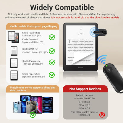 Hands Free Page Turner Remote for Cozy Reading encalife