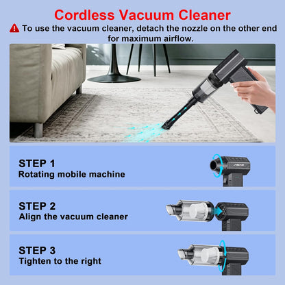 Cordless Air Duster Vacuum Cleaner 150000RPM Powerful Blower encalife