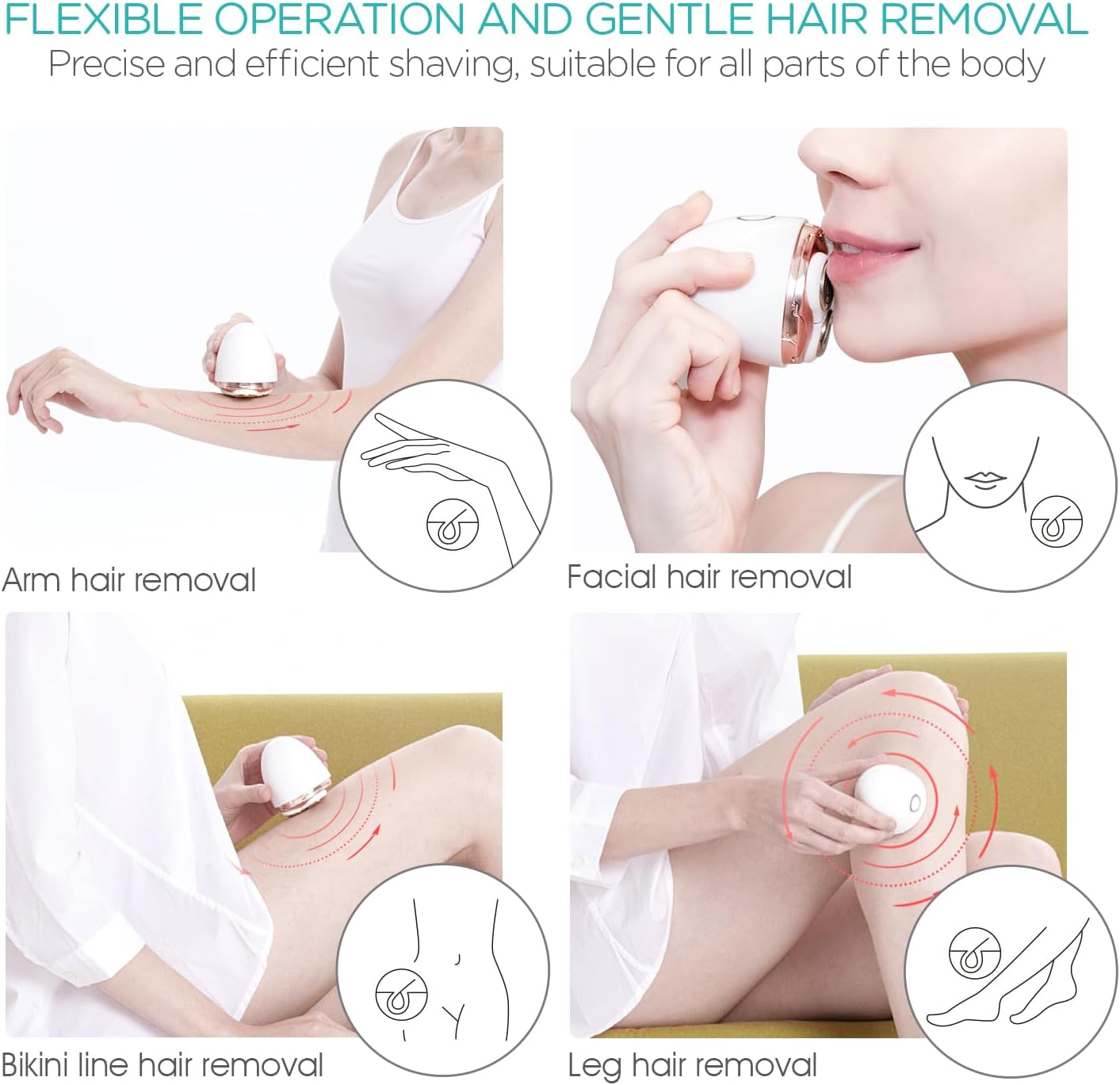 VOGOE Electric Razor Women Love I ES300 Shaver encalife