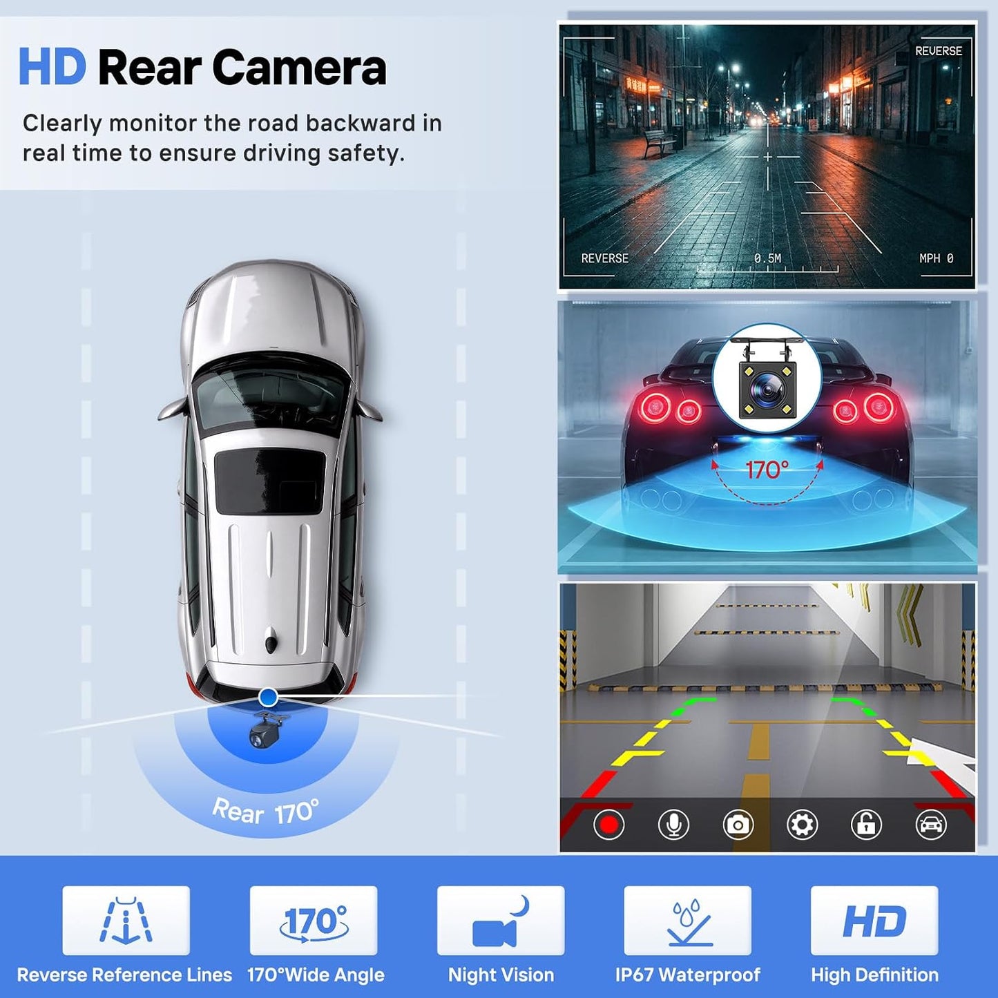 9 Inch Wireless Carplay Screen With Backup Camera encalife