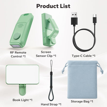 Green Page Turner With Light and Timer encalife