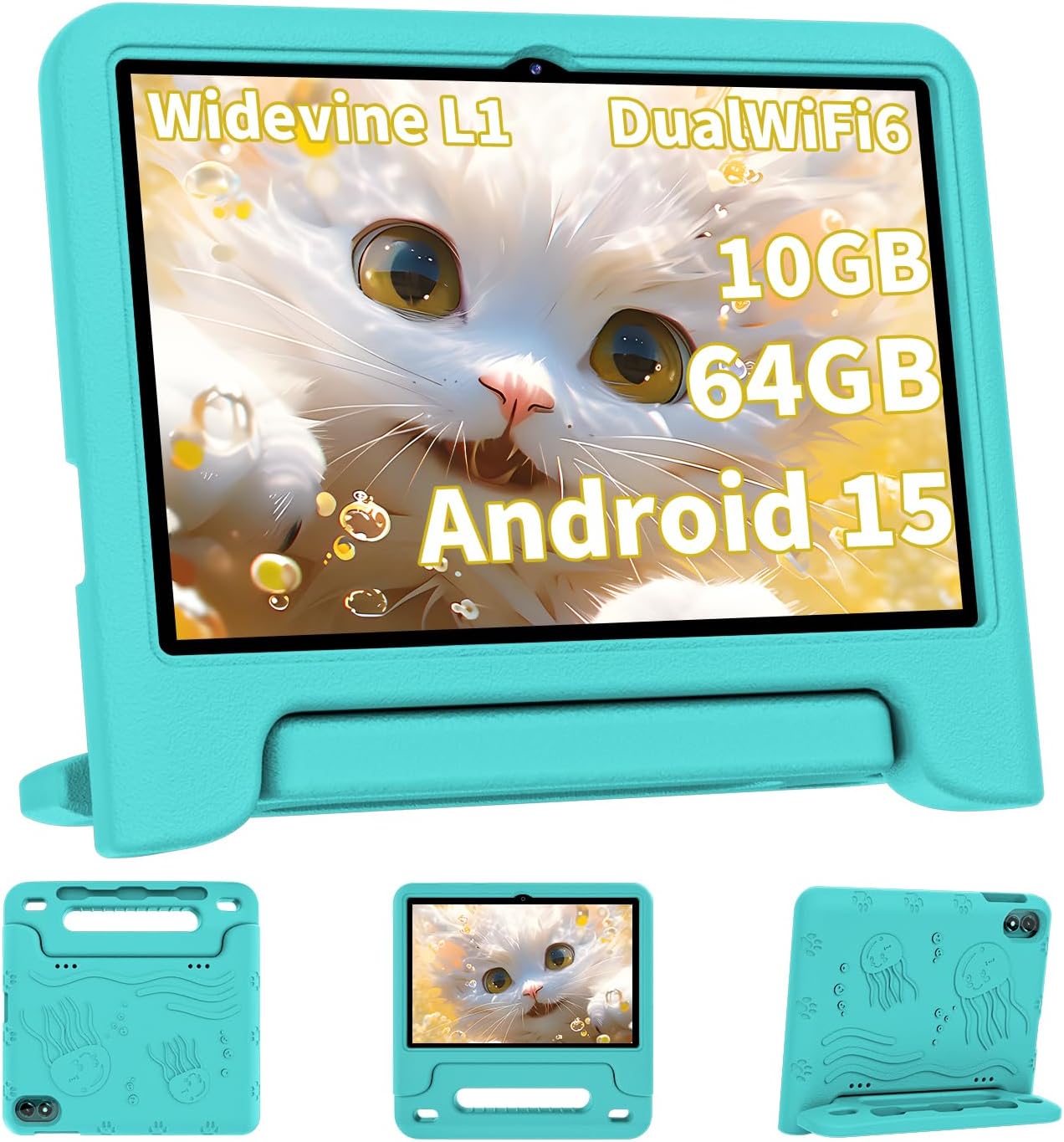 Tablet for Kids 10.1” Android 15 10GB+64GB encalife