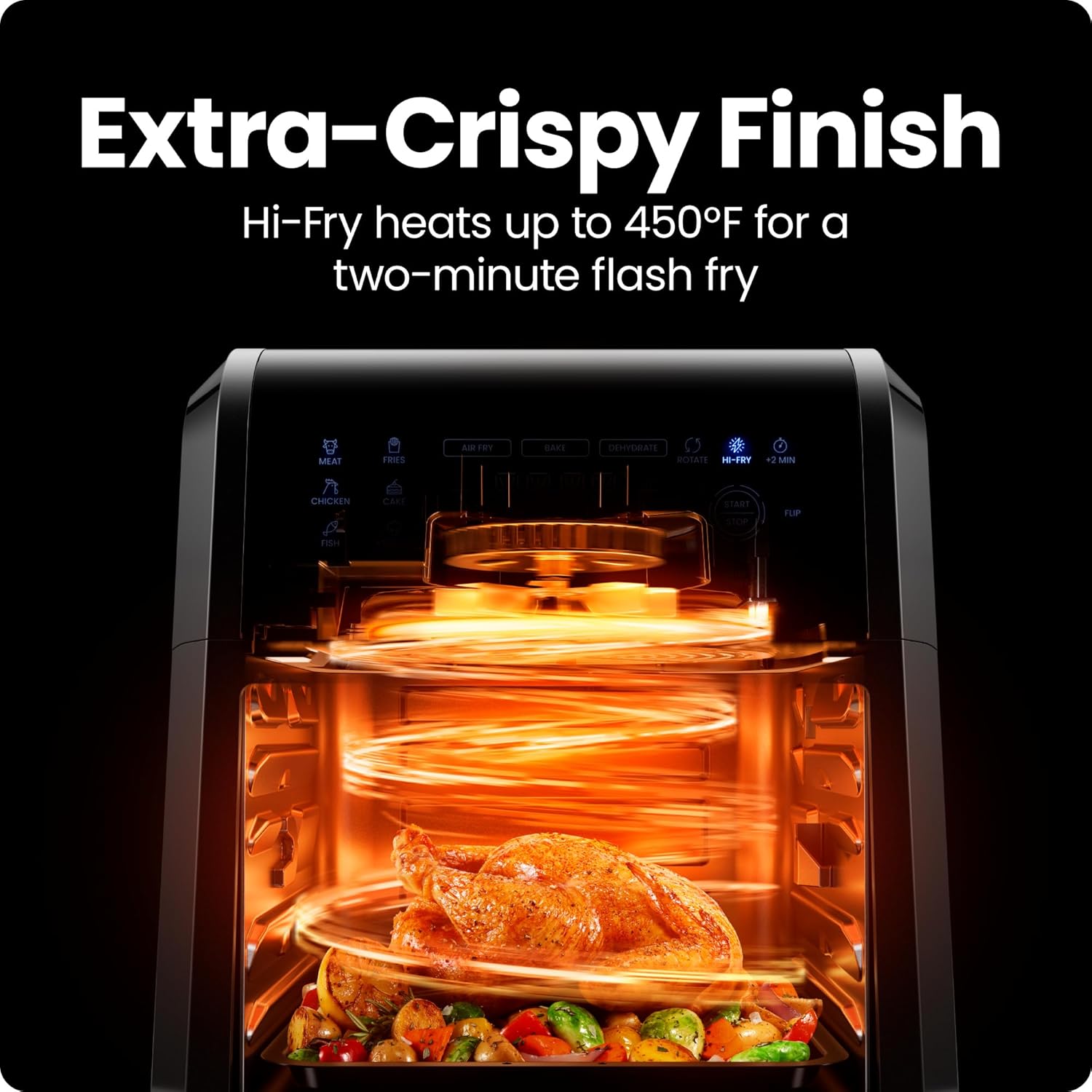 Digital Air Fryer Oven I Rotisserie & 12 Presets encalife