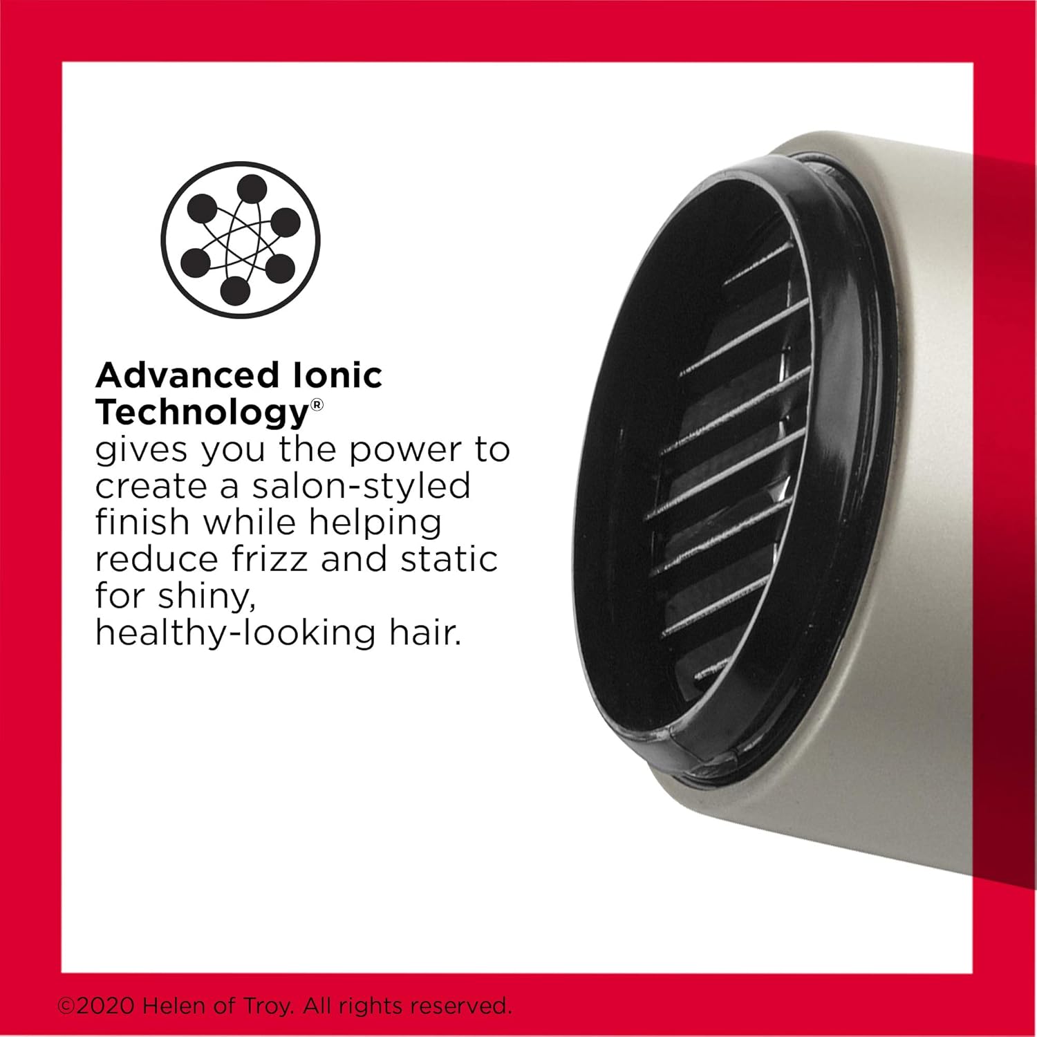 REVLON Turbo Hair Dryer | 1875 Watts of Maximum Shine, Fast Dry (Silver) encalife