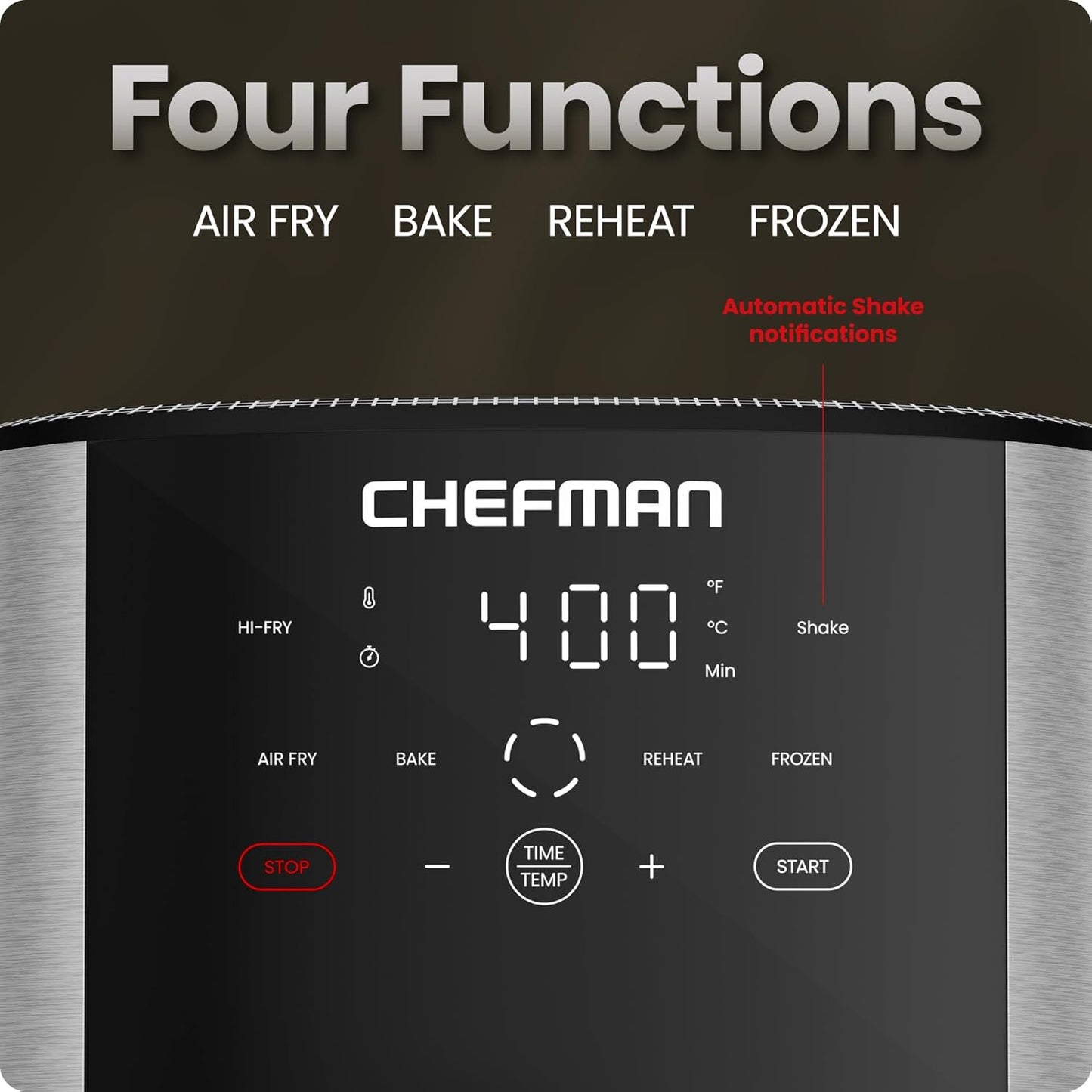 Air Fryer I 8 Qt Digital I Stainless Steel encalife