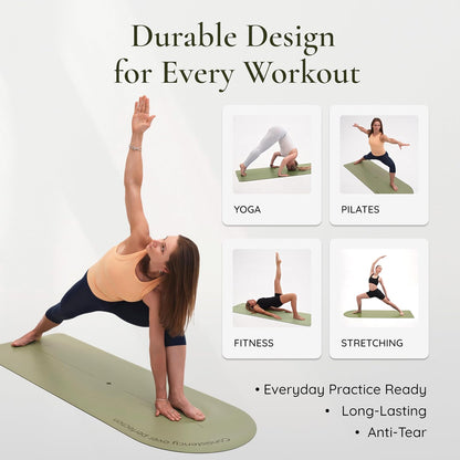 Premium PU Yoga Mat With Stretch Strap encalife