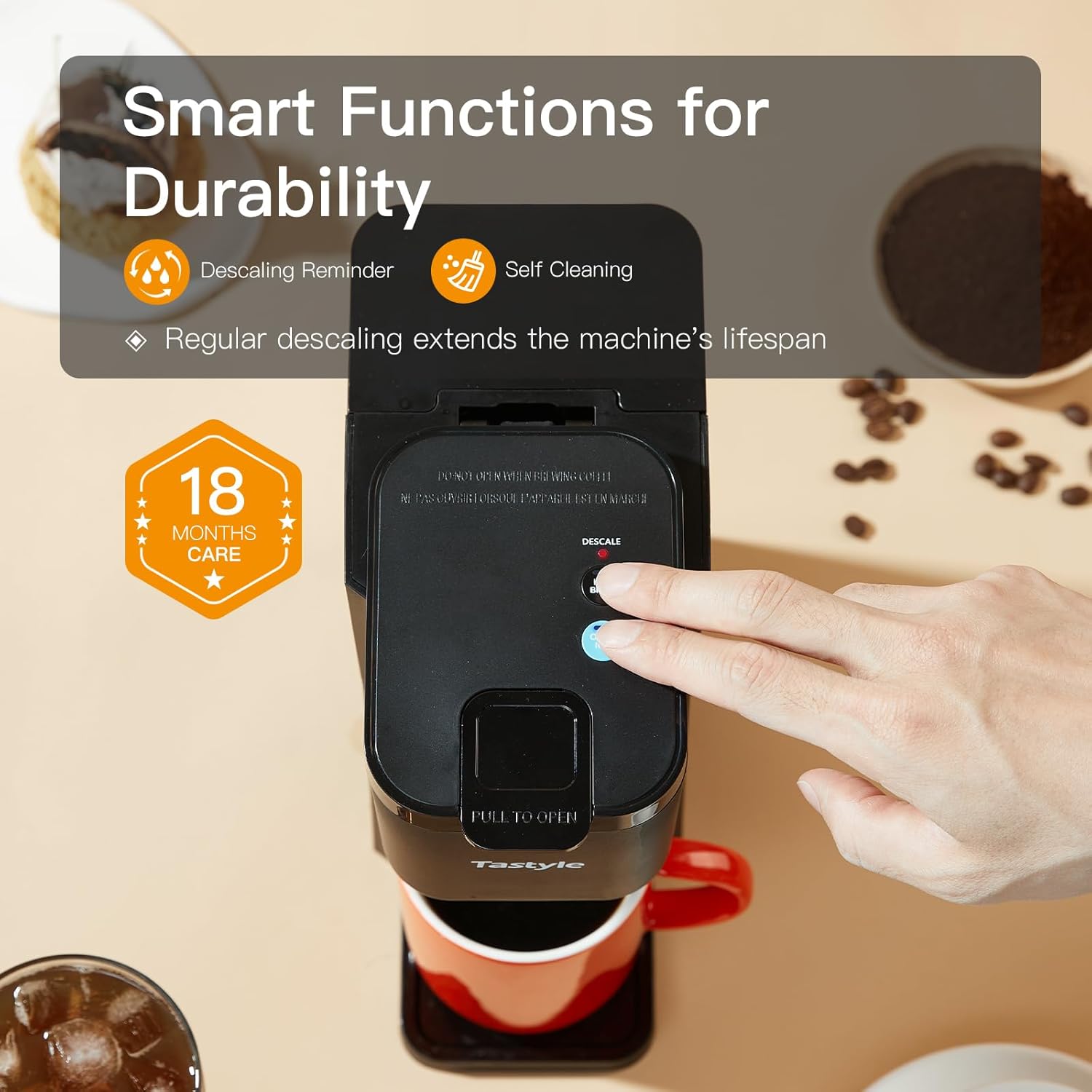 Mini Hot Iced Single Serve Coffee Maker encalife