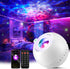 4-in-1 galaxy projector displaying colorful stars across bedroom ceiling