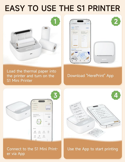 Pocket Bluetooth Sticker Printer for Instant Organization encalife