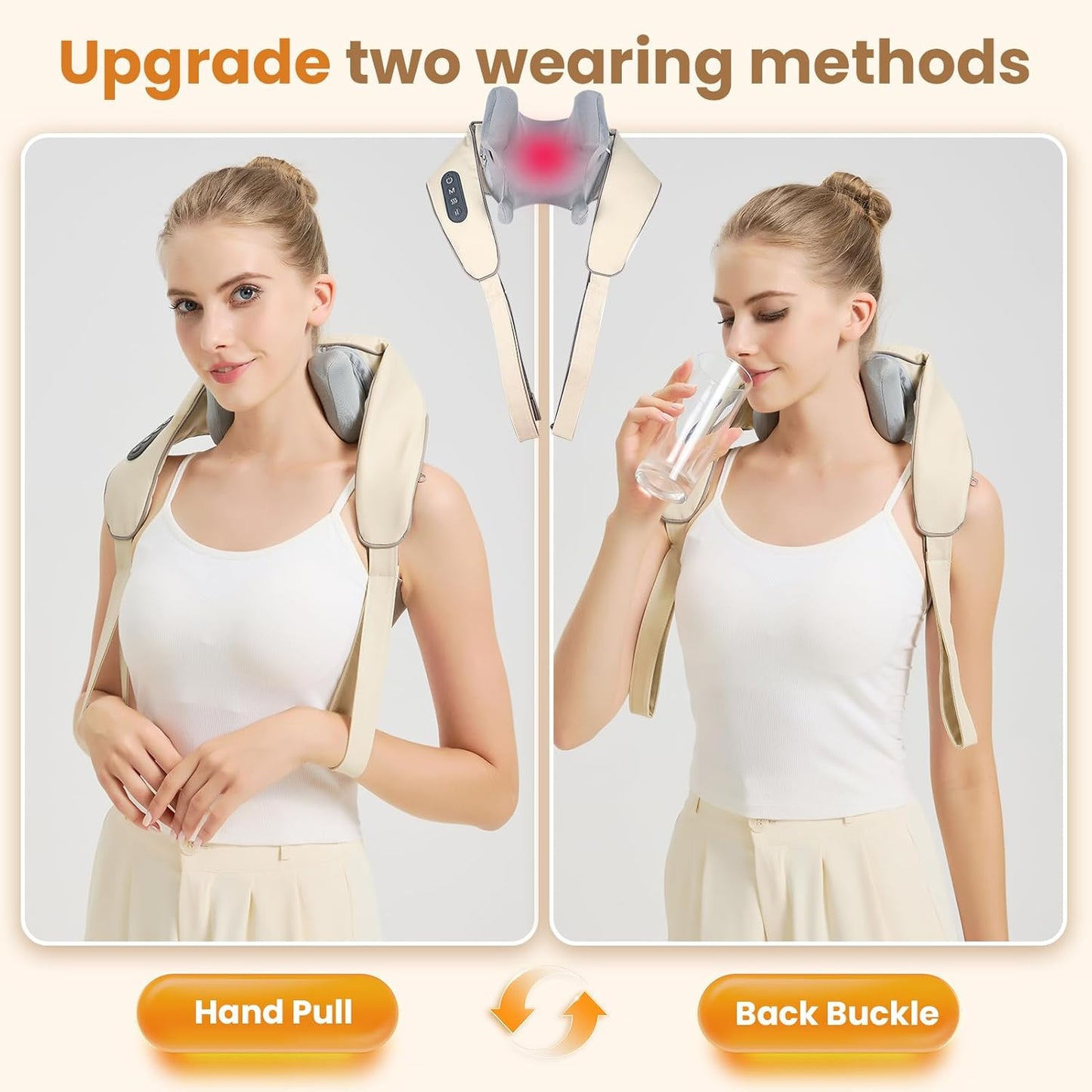 Neck Massager with Heat I 4D Wireless encalife
