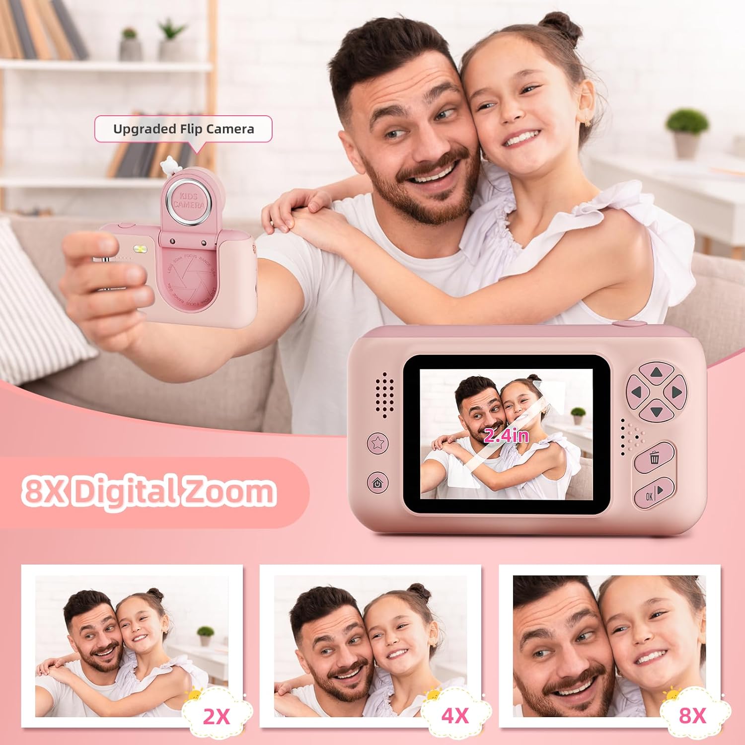 Kids Camera for Girls with Tripod &amp; 32GB Card encalife
