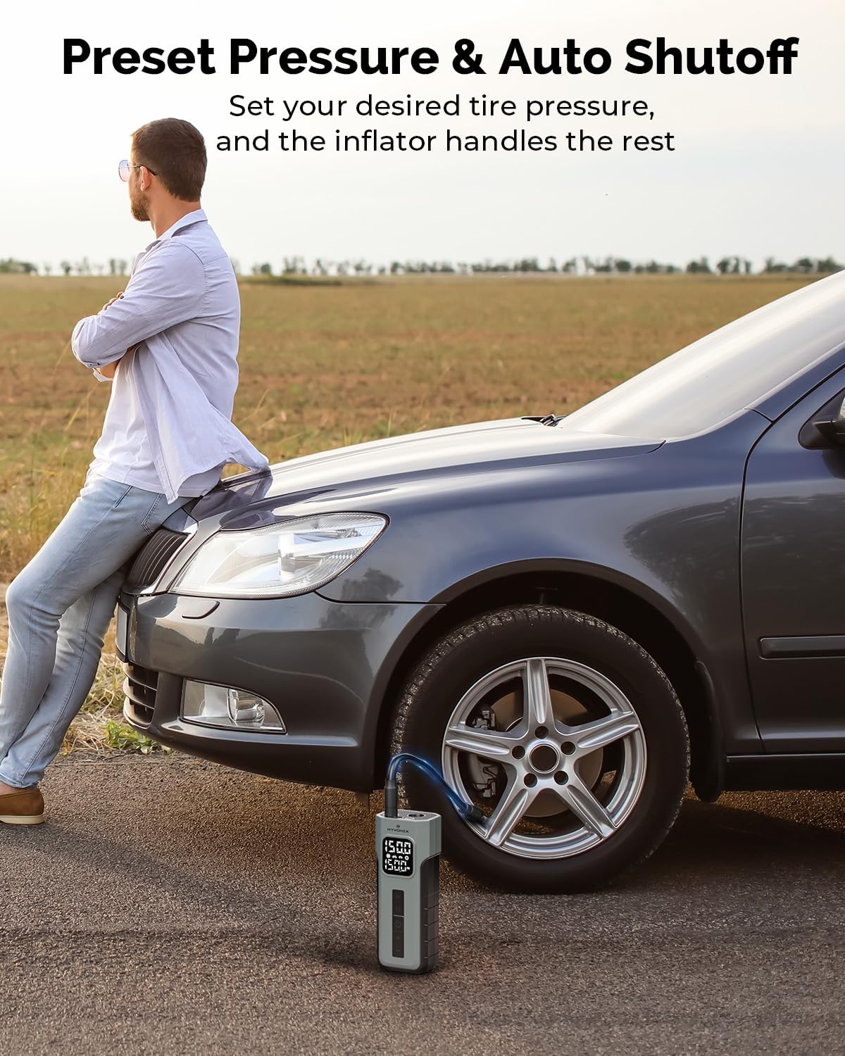 Cordless Digital Tire Inflator Fast Air Pump encalife