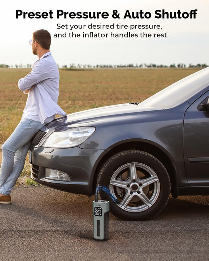 Cordless Digital Tire Inflator Fast Air Pump encalife